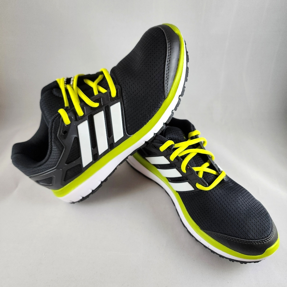 Adidas Energy Cloud WTC Black/Green Running Shoes Sneakers, 8.5 US
